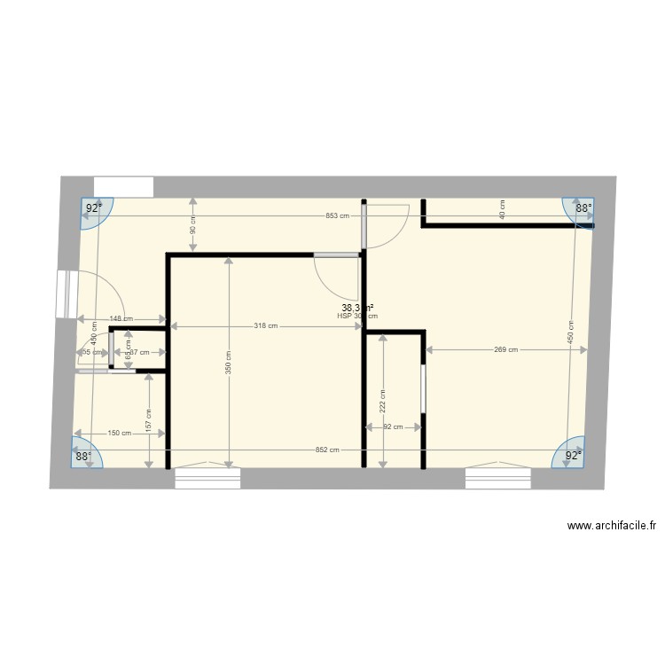 Plan des chambres SdB BRUNO 2. Plan de 0 pièce et 0 m2