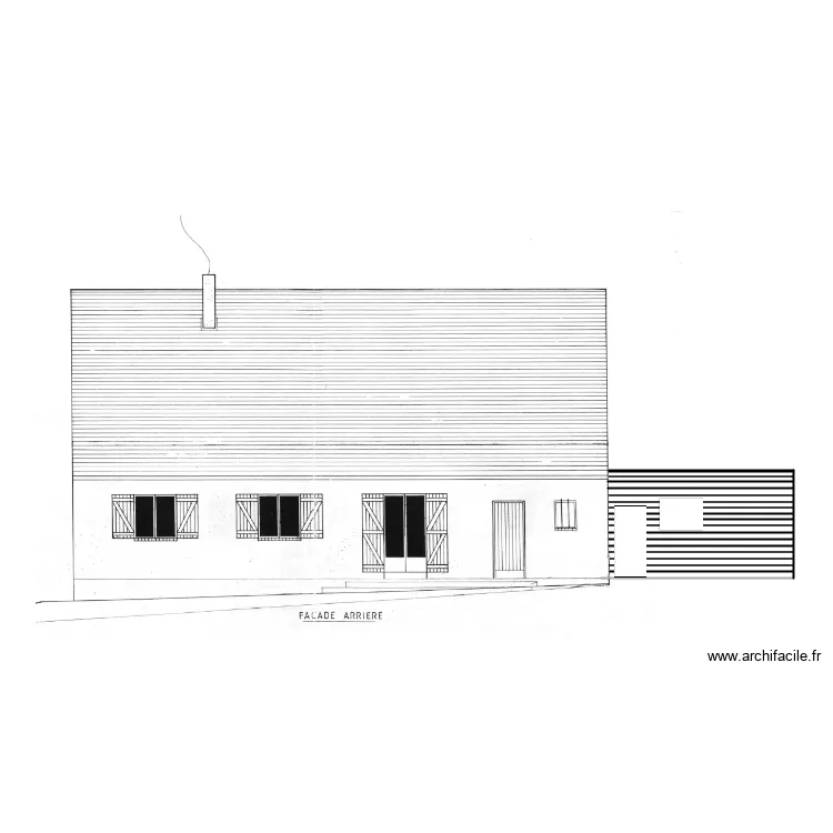 Arriere Nord Ouest. Plan de 