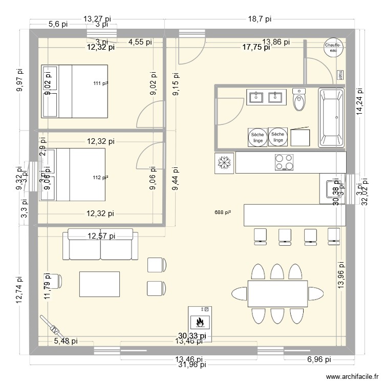 chalet. Plan de 0 pièce et 0 m2