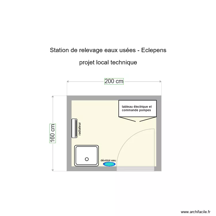 local tech Eclepens. Plan de 