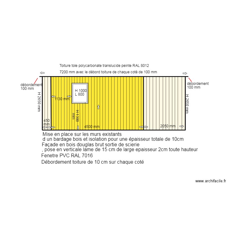 DP4 FAÇADE ARRIERE APRES RENOVATION.... Plan de 3 pièces et 18 m2