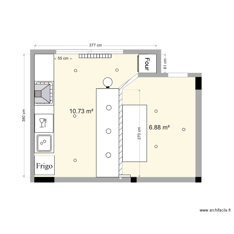 Cuisine v5. Plan de 0 pièce et 0 m2