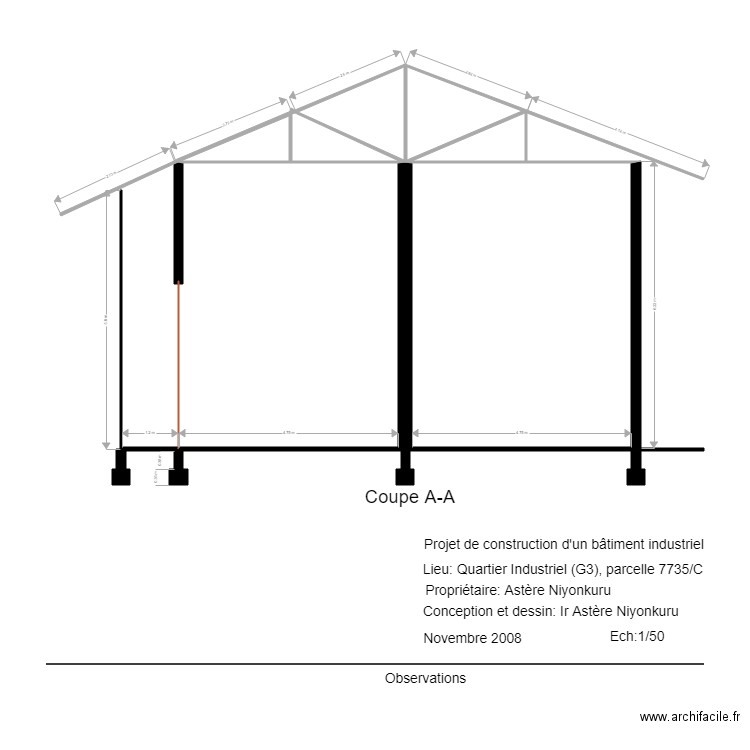 coupe AA q10 A3. Plan de 0 pièce et 0 m2