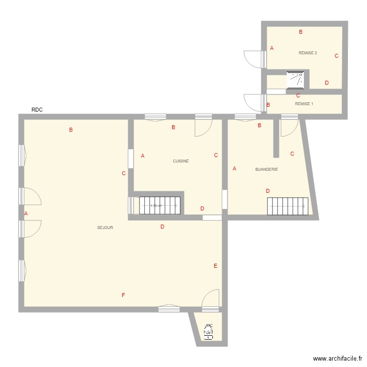 MORTIMER RDC. Plan de 0 pièce et 0 m2