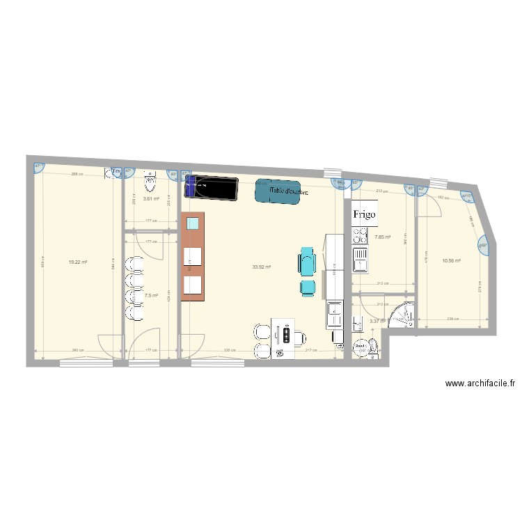 podo et studio. Plan de 0 pièce et 0 m2