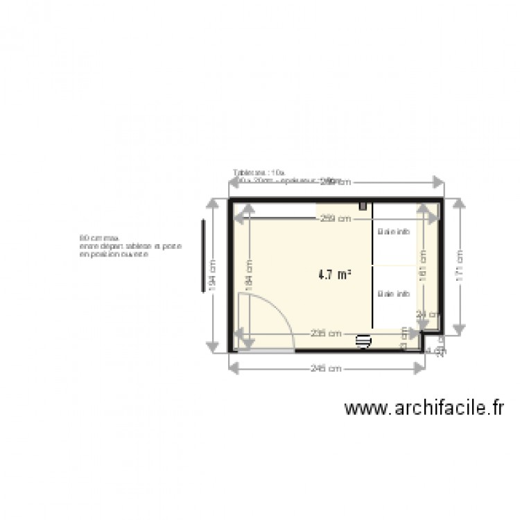 Baie info salle 1 30STG. Plan de 0 pièce et 0 m2