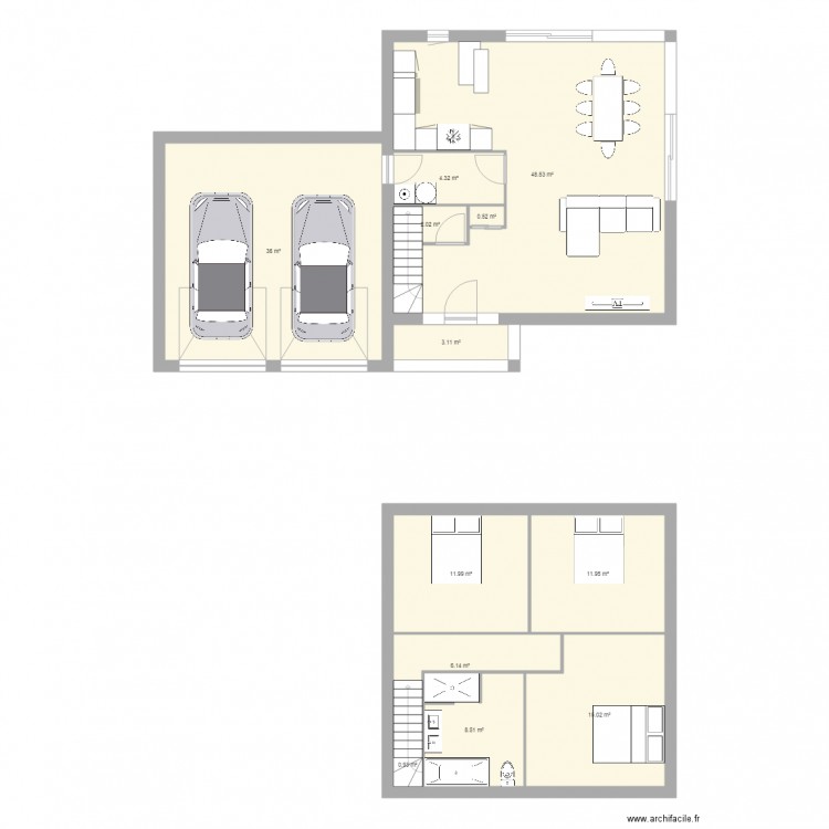 Plan maison 112 M2. Plan de 0 pièce et 0 m2
