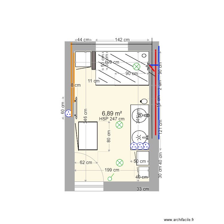 SDB Etage. Plan de 0 pièce et 0 m2