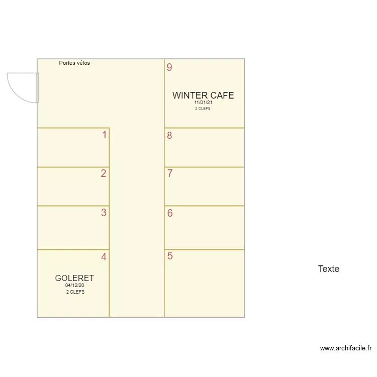CASIERS AROLLES. Plan de 