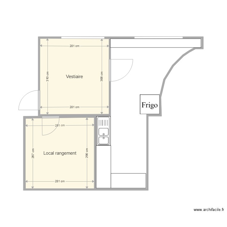 extensionstefuturvestiaire. Plan de 0 pièce et 0 m2