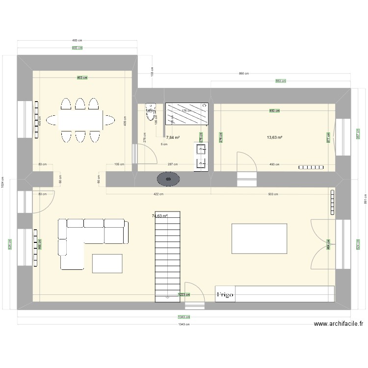 plan maison rolampont cyril & sarah. Plan de 3 pièces et 96 m2