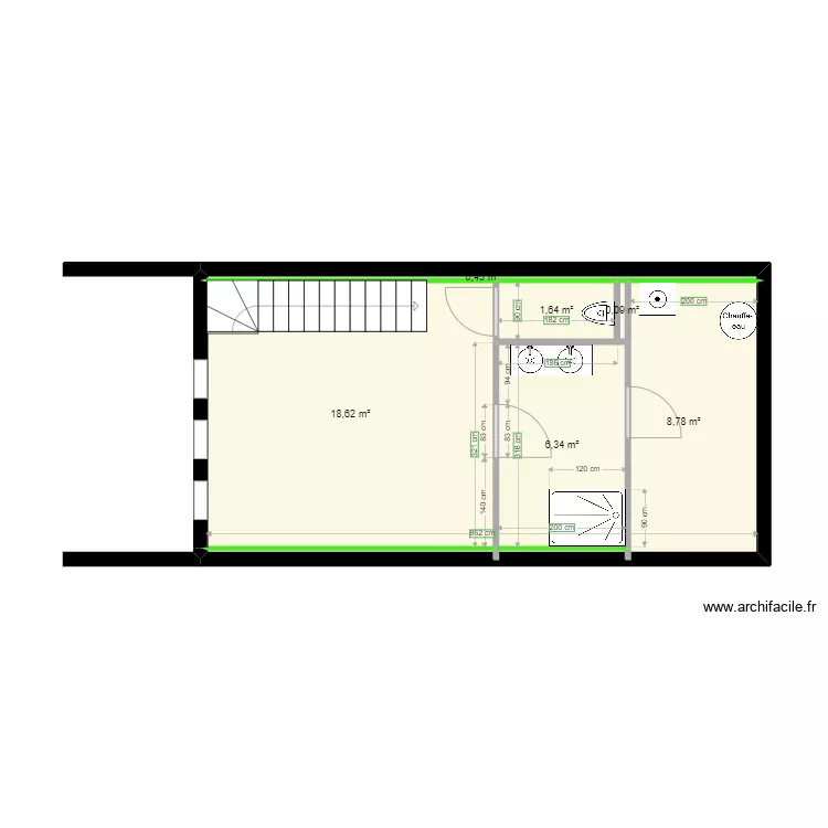 ETAGE  CAVILLAT . Plan de 
