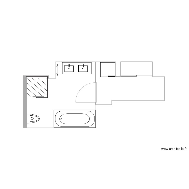 sdb. Plan de 0 pièce et 0 m2