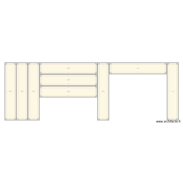 hangar. Plan de 9 pièces et 241 m2