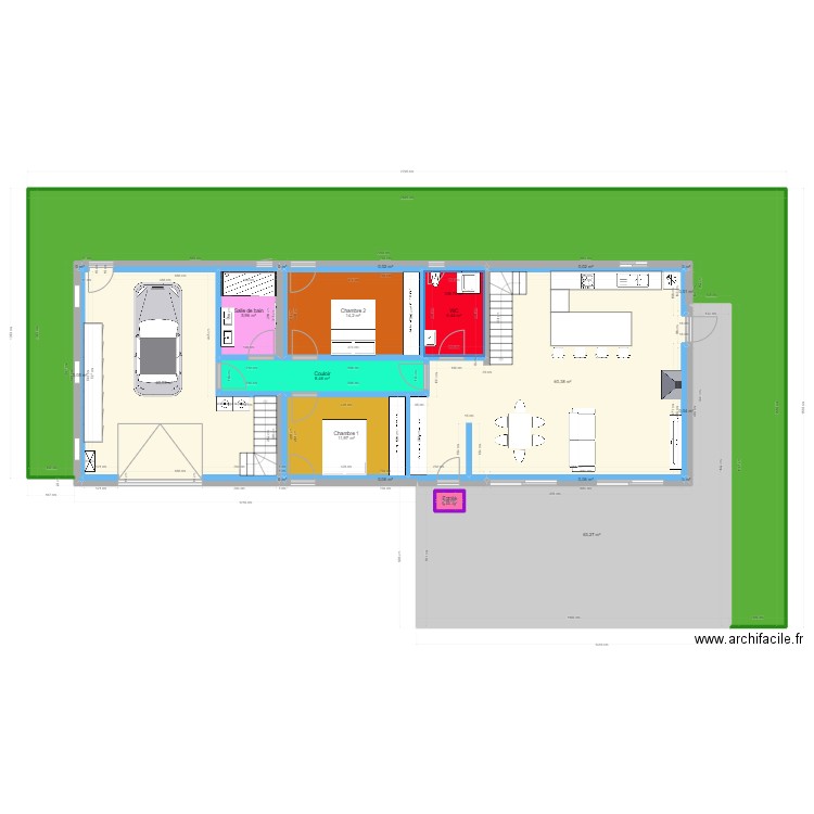 maison 4. Plan de 22 pièces et 322 m2