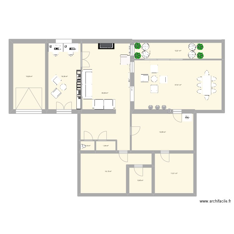 Marcy New veranda vie 16 05 rdc. Plan de 11 pièces et 185 m2