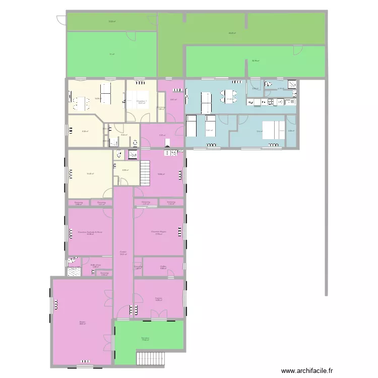 maison  apparts couleur 2602. Plan de 