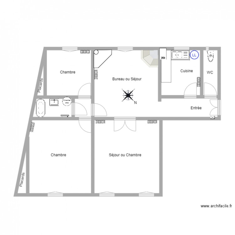 2 J Jaures BB. Plan de 0 pièce et 0 m2