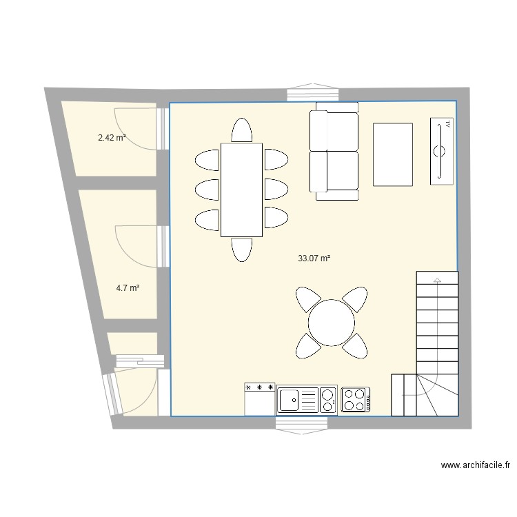 maison. Plan de 0 pièce et 0 m2