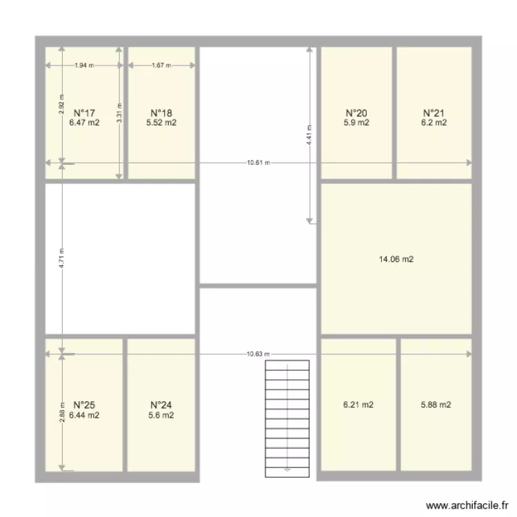 Greniers Oullins actuels. Plan de 