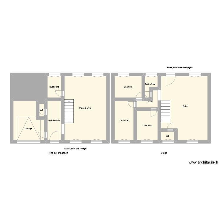 GR3352. Plan de 13 pièces et 79 m2