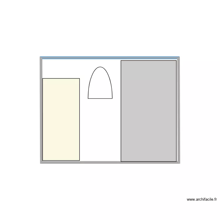 CHAMBRE 1 - MUR2. Plan de 