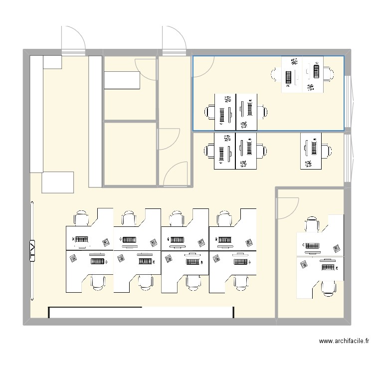 BUREAU VGC. Plan de 6 pièces et 115 m2