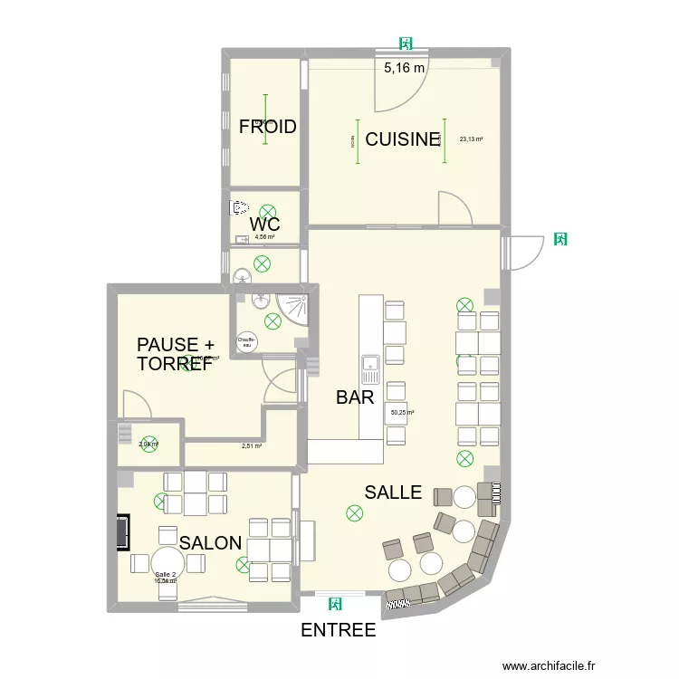 Mazette plan de salle. Plan de 8 Pièces et 123 m² Mazette plan de salle. Plan de 8 Pièces et 123 m²