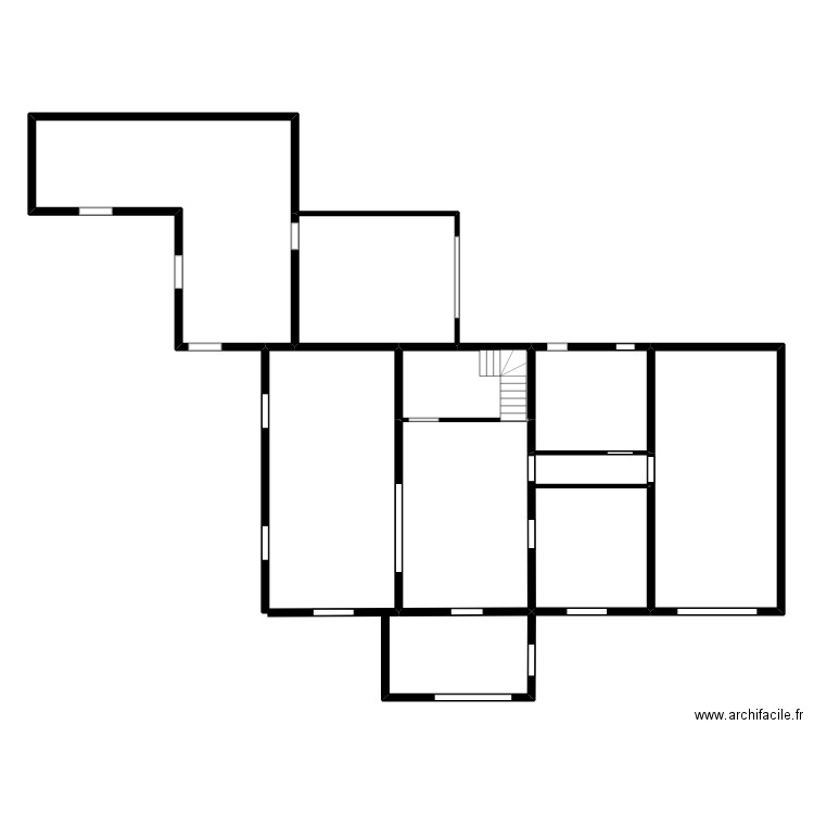Atelier. Plan de 7 pièces et 143 m2