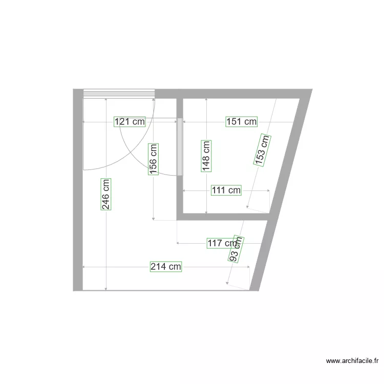 buanderie. Plan de 