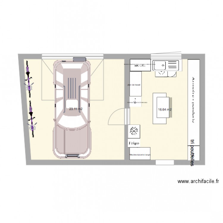 buanderie garage. Plan de 0 pièce et 0 m2