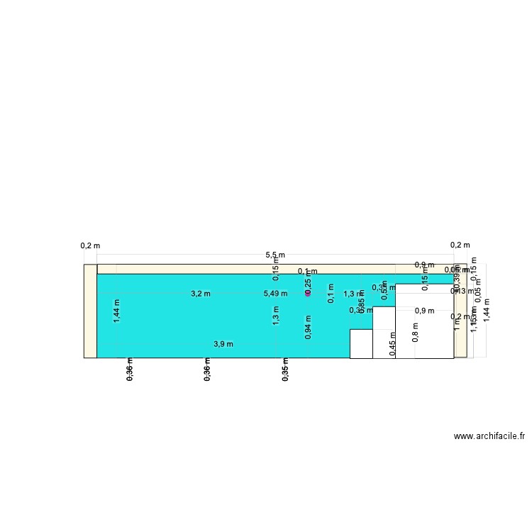 Escalier  Plage Piscine 4-4-23. Plan de 0 pièce et 0 m2