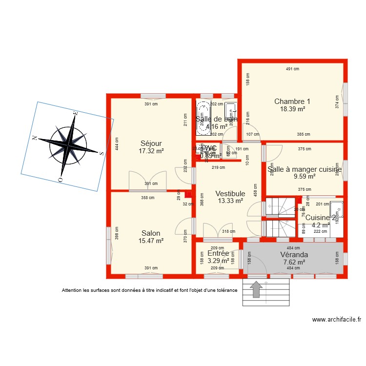 BI 5037 RDC côté. Plan de 0 pièce et 0 m2