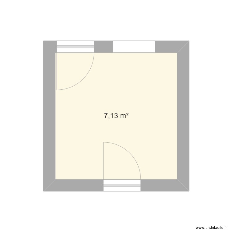 Plafond Placo faubourg de hem. Plan de 1 pièce et 7 m2