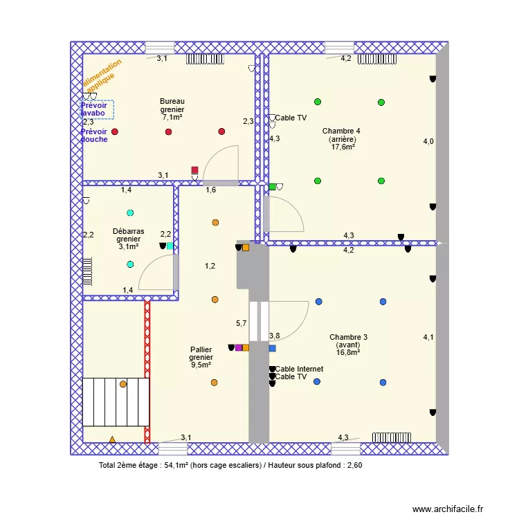 Maison grenier. Plan de 