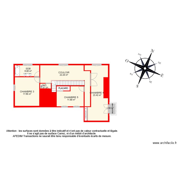 BI 5107 ETAGE . Plan de 0 pièce et 0 m2