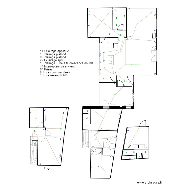 VILLENEUVE V4 ELECTRICITE. Plan de 0 pièce et 0 m2