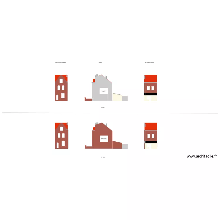 Facade maison Ibis lille 2. Plan de 