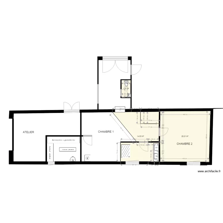 Am&eacute;nagement Grange 2 Montoison 13. Plan de 