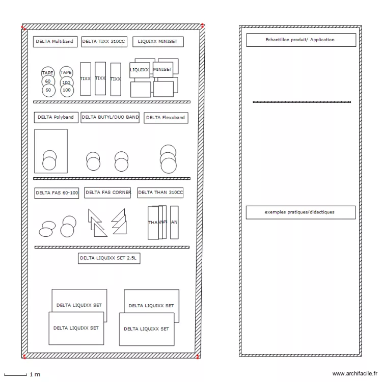 lineaire accessoires BIS. Plan de 