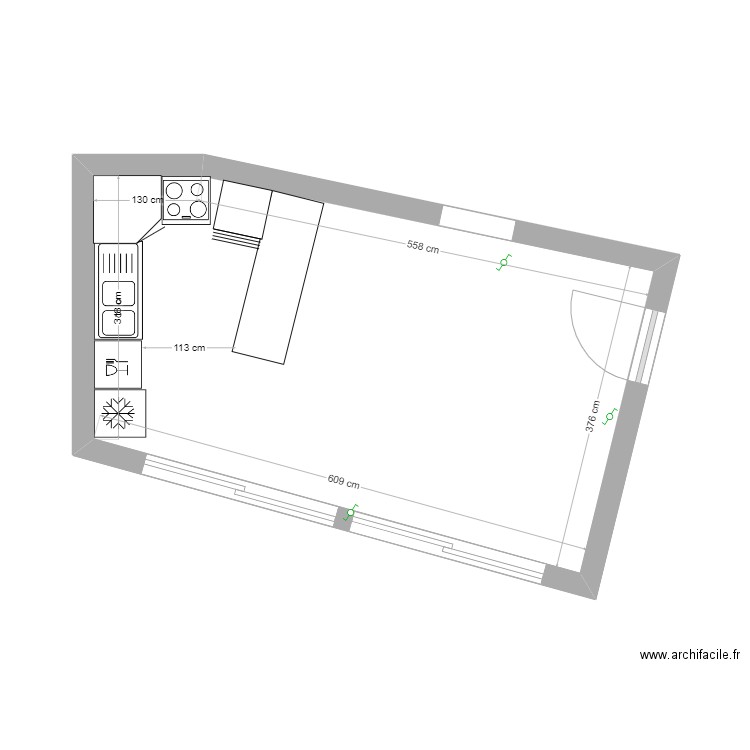 dom 1 ext bureau. Plan de 0 pièce et 0 m2