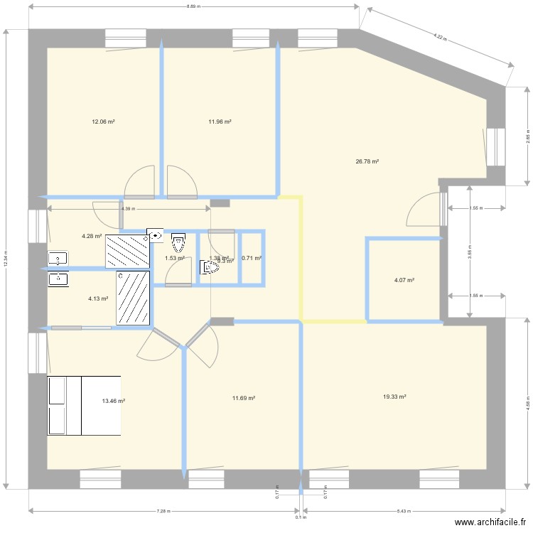 ANNEXE PIONNIERS  AMENAGEE 4 Chambres. Plan de 0 pièce et 0 m2