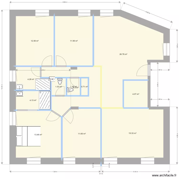 ANNEXE PIONNIERS AMENAGEE 4 Chambres. Plan de ANNEXE PIONNIERS AMENAGEE 4 Chambres. Plan de
