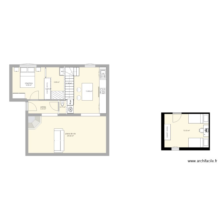 plan de maison 1er etage. Plan de 0 pièce et 0 m2