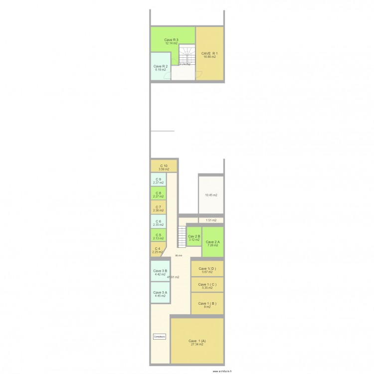 clemenceau Sous sols. Plan de 0 pièce et 0 m2