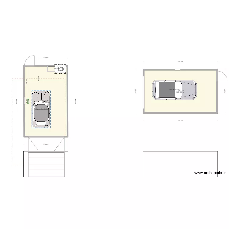 garage 6x3,5. Plan de 