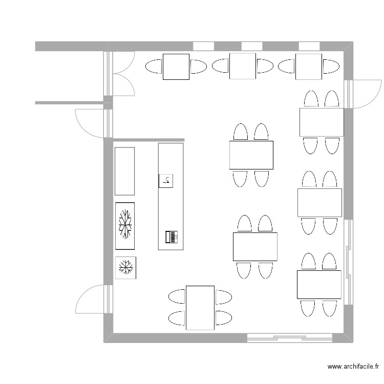 bar . Plan de 0 pièce et 0 m2