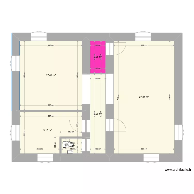 plan RDC - option 1. Plan de 