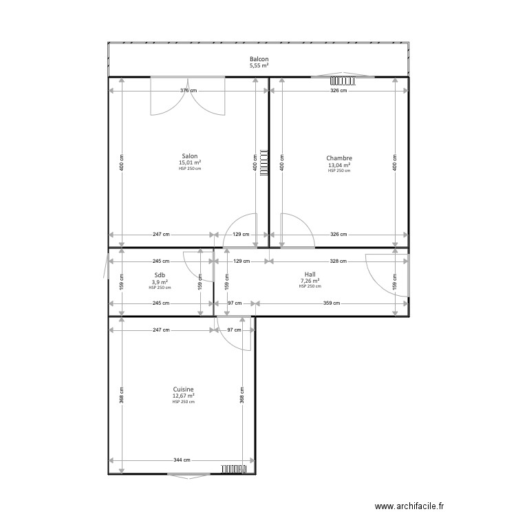 Gaillard T2 vertical. Plan de 0 pièce et 0 m2