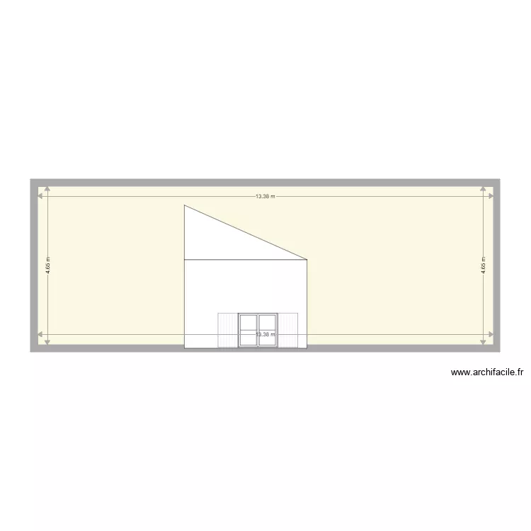 Extension Vue de coté nord. Plan de Extension Vue de coté nord. Plan de
